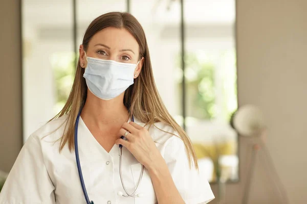Portrait of nurse wearing face mask
