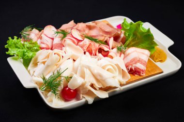 et ve sowbelly set. pub, restoran, bar gıda konsepti. et a