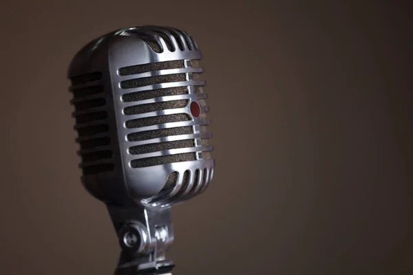 Close Legendary Retro Microphone — Stock Photo, Image