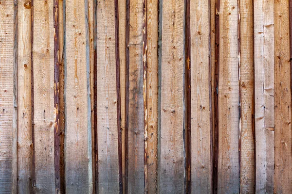 Dit Ruw Omheining Gemaakt Van Grenen Planken — Stockfoto