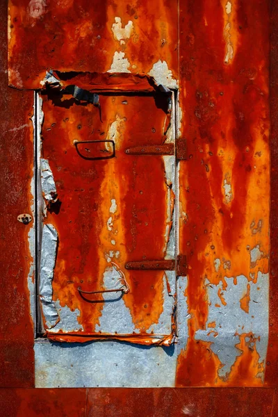 Old Rough Rusted Metal Plate Close — Stock Photo, Image