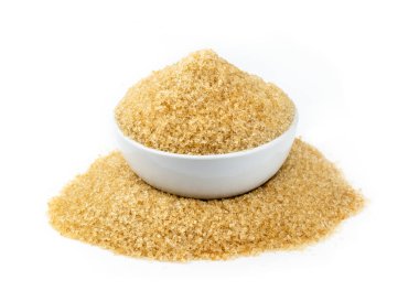 kahverengi şeker kamışı beyaz arka plan üzerinde beyaz fiyonklu.