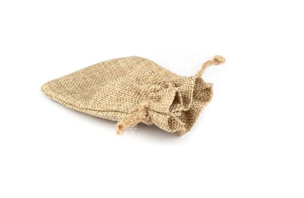 Burlap Gift Sack Isolated White Background — Stock Photo, Image