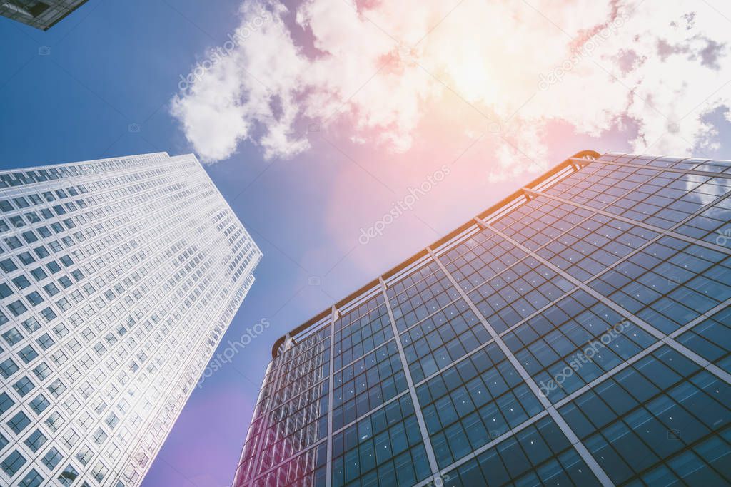 modern office building skyscrapers in London city