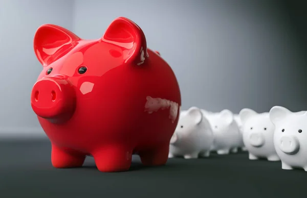 Piggy Bank Mentés Pénzt Beruházás — Stock Fotó