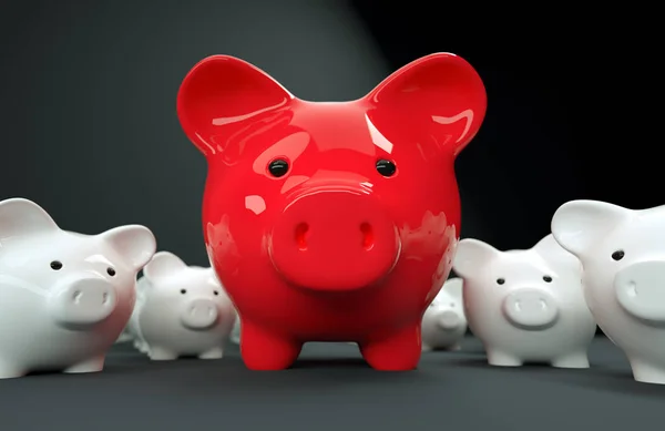Piggy Bank Economizar Dinheiro Investimento — Fotografia de Stock