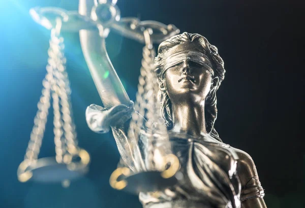 Die Statue Der Gerechtigkeit Dame Der Gerechtigkeit Oder Iustitia Justitia — Stockfoto