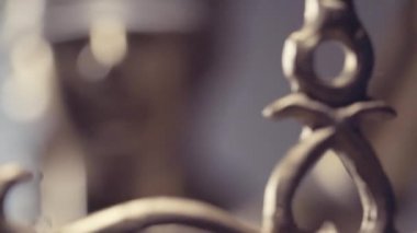 Adalet - Adalet veya justitia adalet Roma tanrıçası - pürüzsüz dolly izleme atış heykeli