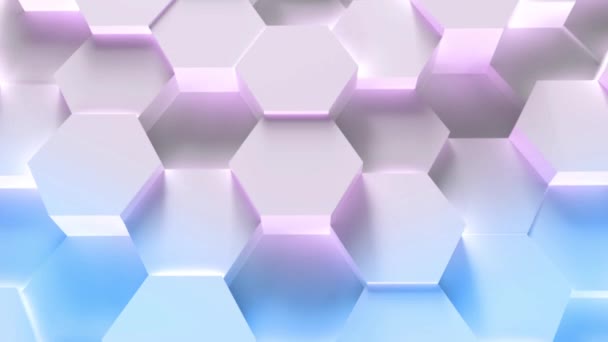Glidande Teknik Hexagon Mönster Bakgrund Sömlös Loop — Stockvideo