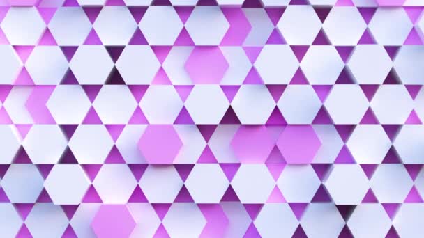 移動技術六角形パターンの背景 シームレス ループ — ストック動画