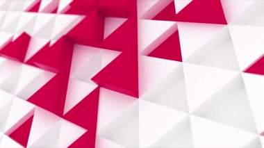 renk teknoloji üçgen düşük poli desen arka plan - 4 k Uhd sorunsuz döngü