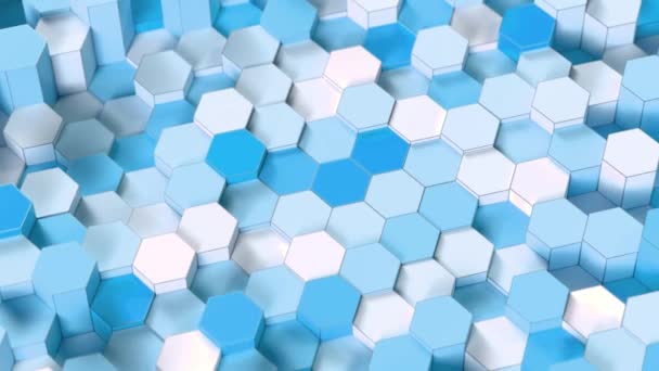 Färg Teknik Hexagon Mönster Bakgrund Uhd Sömlös Loop — Stockvideo