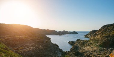 dağlar üzerinde güzel Akdeniz manzara gün batımı