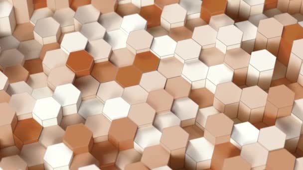 Moving Technology Hexagon Pattern Background Seamless Loop — Stock Video