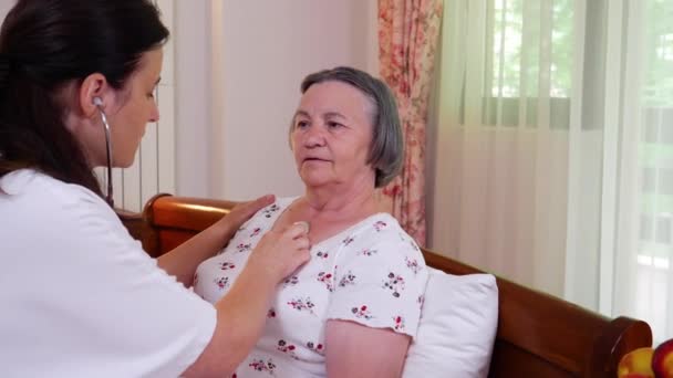 Medicina Edad Apoyo Atención Médica Concepto Personas Médico Enfermero Con — Vídeos de Stock