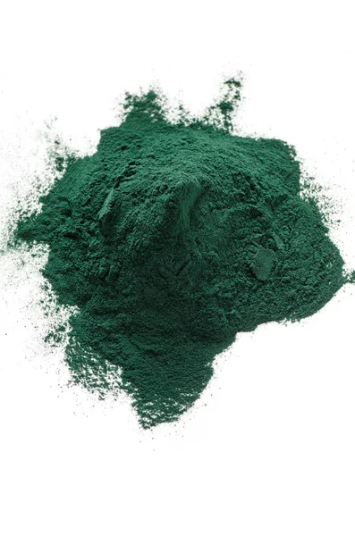 Organik Spirulina Tozu Spirulina Vitamini Protein Beta Karoten Gıda Takviyesi — Stok fotoğraf