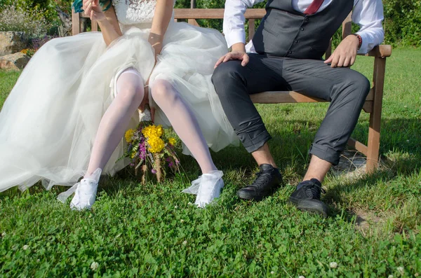 Happy Bride Groom Wedding Ceremony — Stock Photo, Image