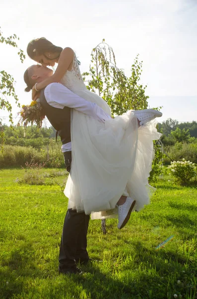 Happy Bride Groom Wedding Ceremony — Stock Photo, Image