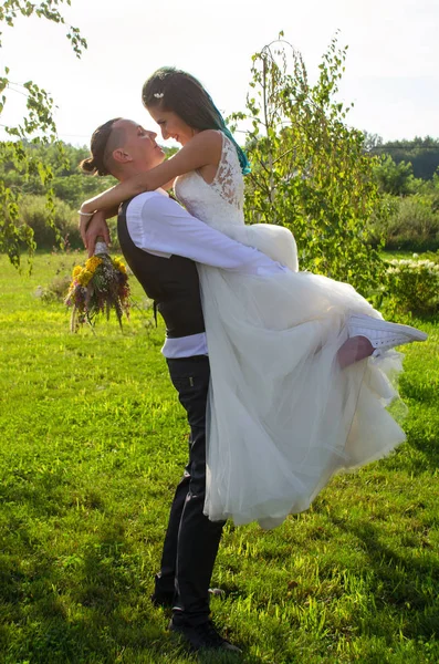 Happy Bride Groom Wedding Ceremony — Stock Photo, Image