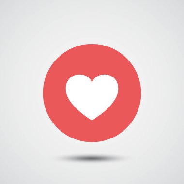 Kalp Simge Vektör. Aşk sembolü.