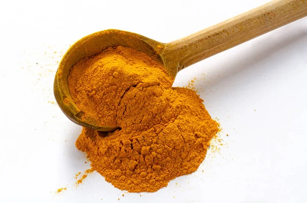 Polvo Cúrcuma Cúrcuma Curcuma Especia Que Curry Color Amarillo Utilizado — Foto de Stock