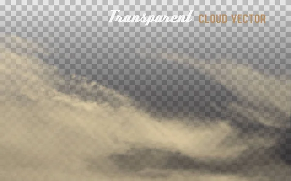透明な背景に汚れが付いている塵の雲。ベクトル — ストックベクタ