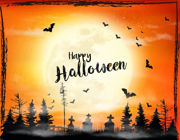 Fondo de Halloween aterrador. Vector . — Archivo Imágenes Vectoriales