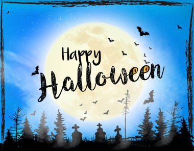 Cadılar Bayramı ürkütücü arka plan. Vektör