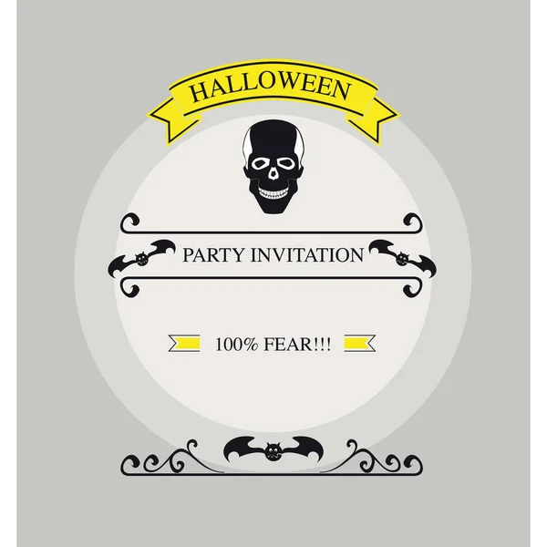 Invitation flyer pour la fête d'Halloween — Image vectorielle