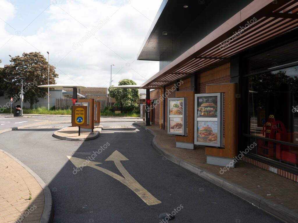 LONDON UK, May 24 2020: A McDonalds fast food restaurant company has closed all UK branches due to Covid19 Lockdown & social distancing Measures.