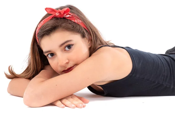 Young Girl Posing Photo Session Stock Image
