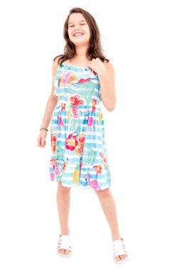 Genç kız beyaz, stüdyo yüzünden vurdu