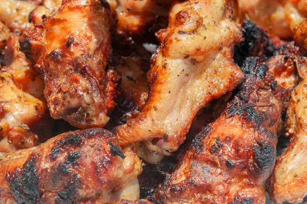 Delicioso Pollo Asado Sazonado Crujiente — Foto de Stock