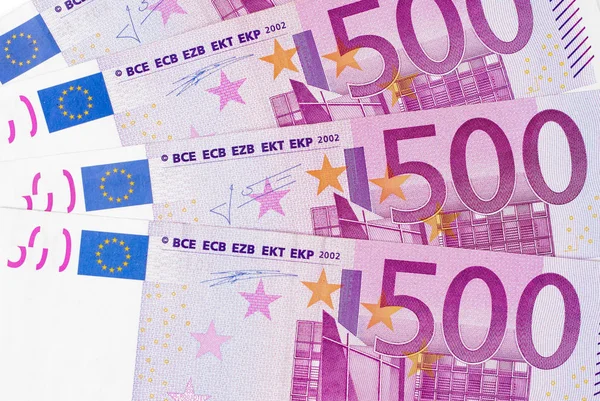 Papiergeld Europen 500 Euro Achtergrond Stockfoto