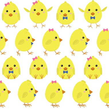 Dikişsiz desen, Paskalya tatil duvar kağıdı vektör Illustration