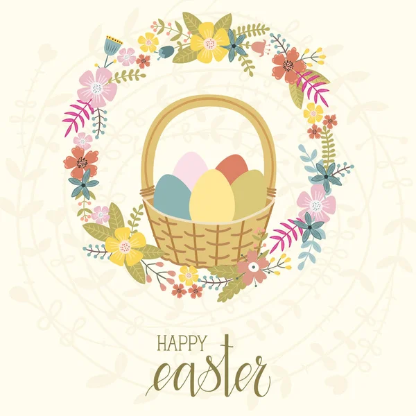 vector illustration of easter holiday card