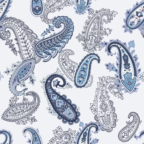 Motif paisley sans couture, papier peint vectoriel floral. Fond oriental traditionnel, imprimé textile . — Image vectorielle