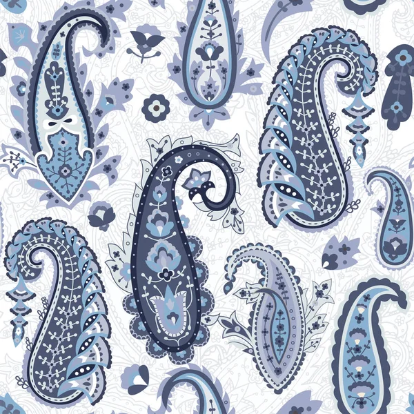 Motif paisley sans couture, papier peint vectoriel floral. Fond oriental traditionnel, imprimé textile . — Image vectorielle