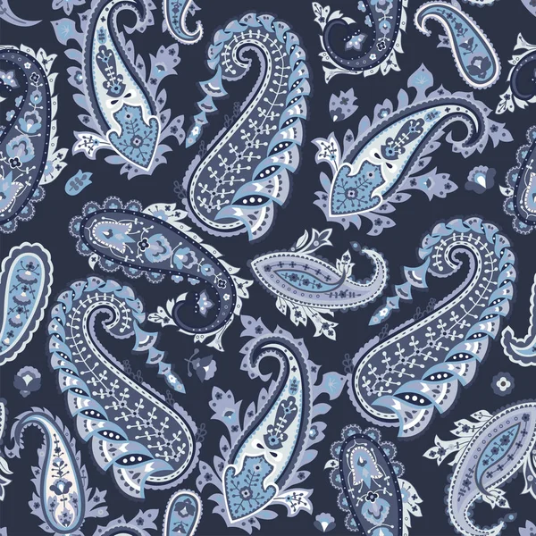 Sömlös Paisley mönster, blommig vektor tapet. Traditionell orientalisk bakgrund, textiltryck. — Stock vektor