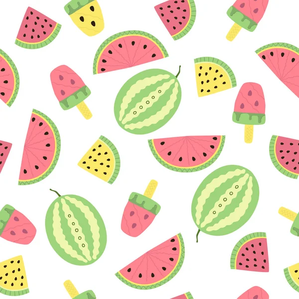 Fruits Tropicaux Motif Sans Couture Papier Peint Vectoriel Coloré Impression — Image vectorielle