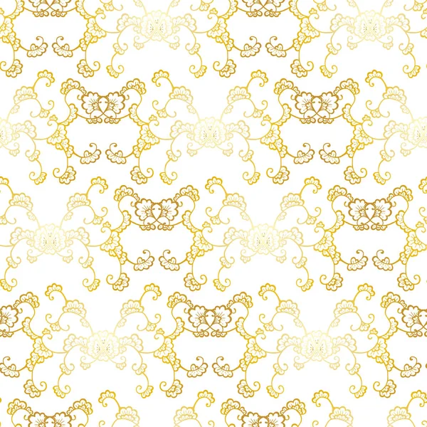 花のシームレスなパターン アールデコ様式のベクトル壁紙 テキスタイルプリント — ストックベクタ