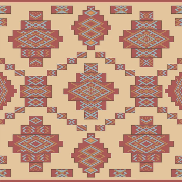 Navajo Ethnische Geometrische Muster Nahtlose Vektor Tapete Abstrakter Textiler Druck — Stockvektor