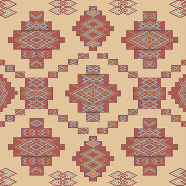 Navajo Etnische Geometrische Patroon Naadloze Vector Behang Abstracte Textiel Print — Stockvector