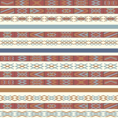 Etnik geometrik süs ile Dikişsiz desen 