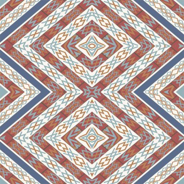 Etnik geometrik süs ile Dikişsiz desen 