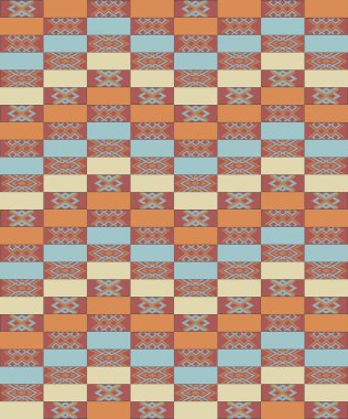 Etnik geometrik süs ile Dikişsiz desen 