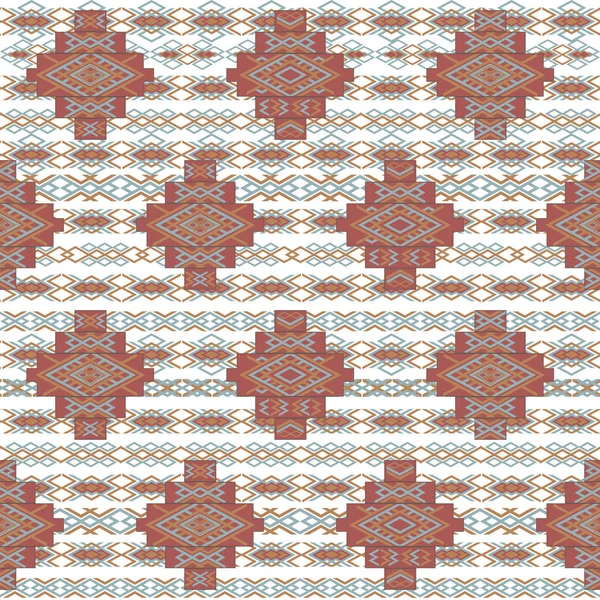 民族幾何学的装飾が施されたシームレスなパターン — ストックベクタ