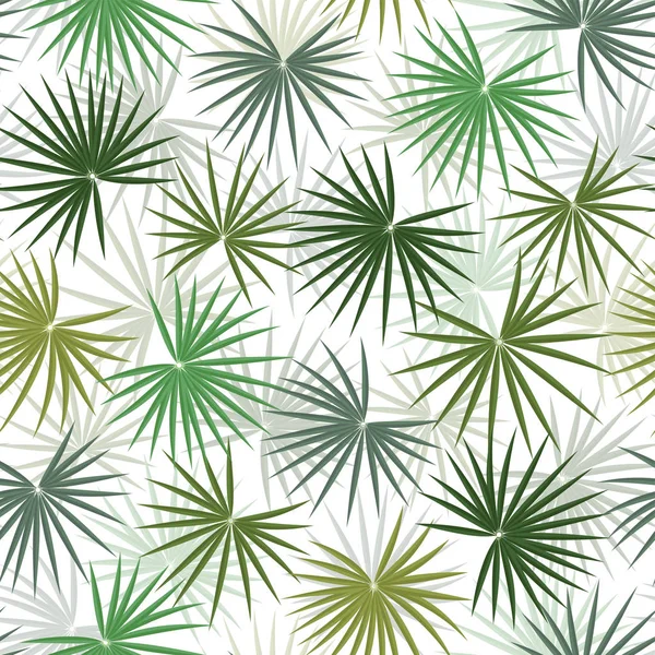 绿色热带叶无缝图案 免版税图库矢量图片