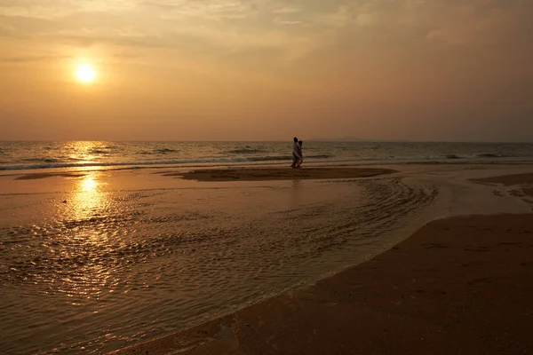 Patayya Strand Tengerre Naplemente — Stock Fotó