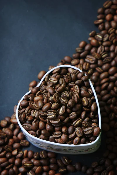 Fundo Bonito Com Grãos Café Espalhados — Fotografia de Stock